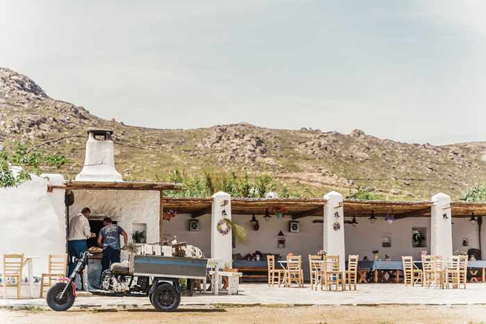 Rizes Folklore Farmstead Mykonos website photo of its traditional restaurant