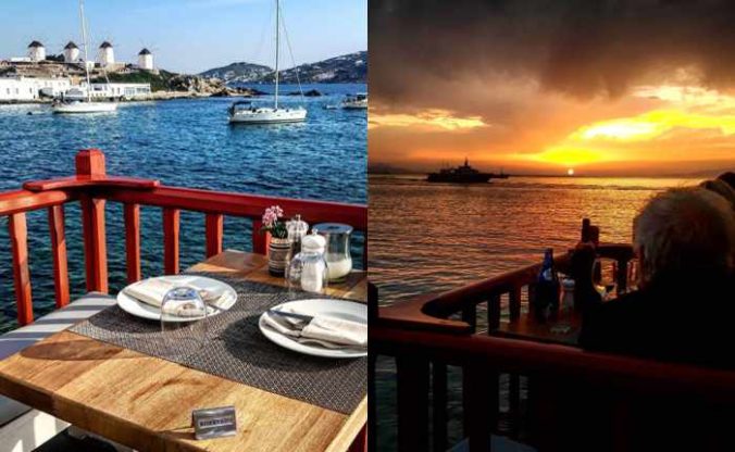 Views from Kastro's Restaurant Mykonos as seen in Instagram photos by zannis_bk