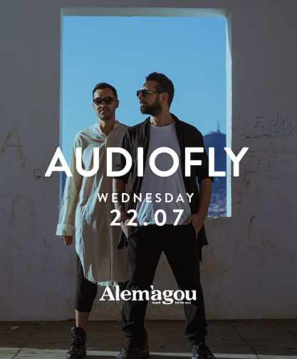 Alemagou beach club Mykonos presents Audiofly on Wednesday July 22