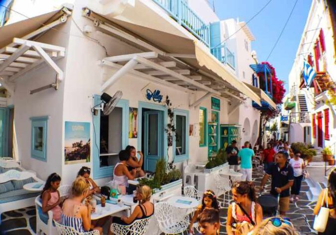Alley Cafe and Cocktail Bar Mykonos streetview photo from the bars page on Facebook