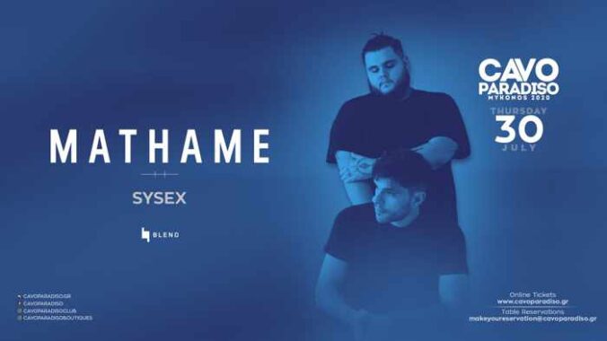 CAvo Paradiso Mykonos July 30 party with Mathame and Sysex