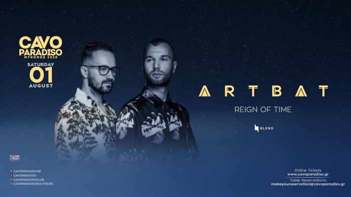 Cavo Paradiso Mykonos August 1 party with ARTBAT and Reign of Time