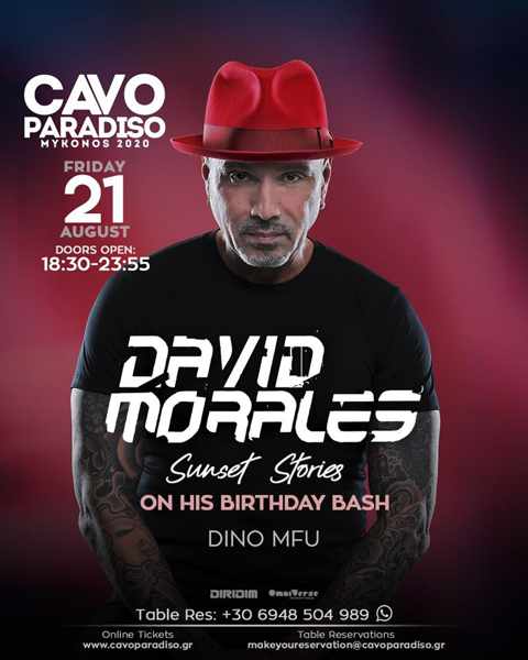 Cavo Paradiso Mykonos August 21 party with David Morales
