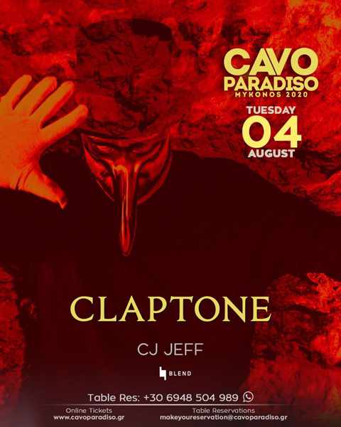 Cavo Paradiso Mykonos August 4 party with Claptone