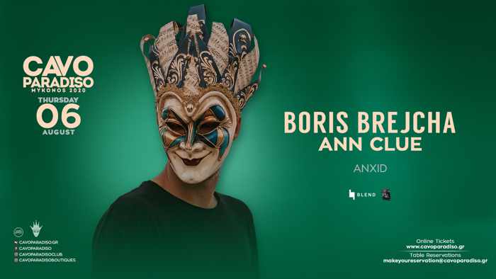 Cavo Paradiso Mykonos August 6 party with Boris Brejcha and Ann Clue