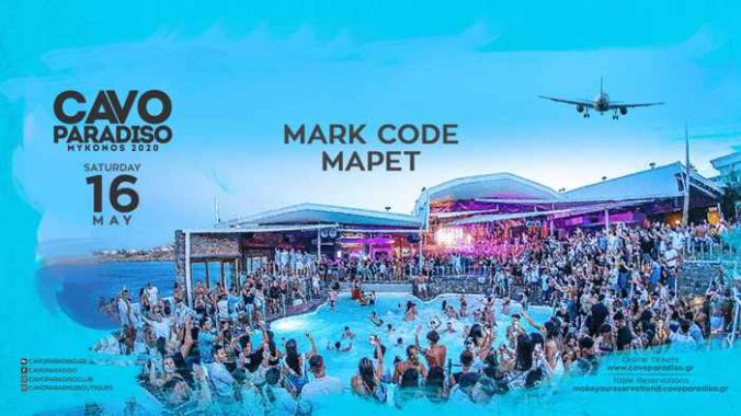 Cavo Paradiso Mykonos May 16 2020 party announcement