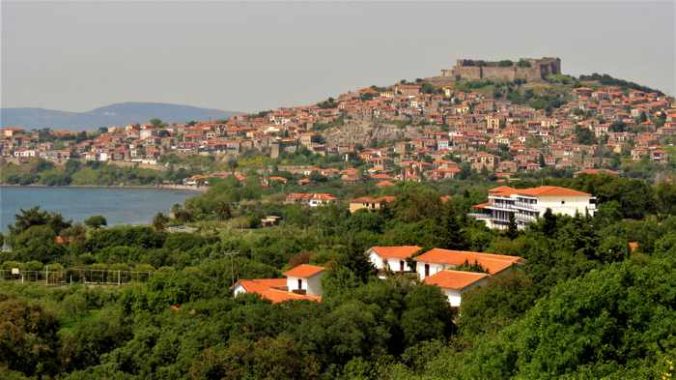 Molyvos town on Lesvos island