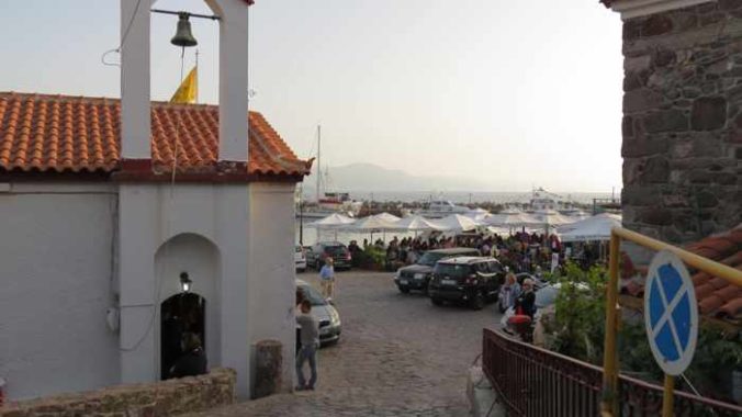 Agios Nikolaos Church near the harbourside at Molyvos on Lesvos island