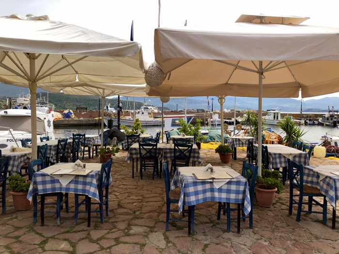Kismet Restaurant at Molyvos harbour on Lesvos island
