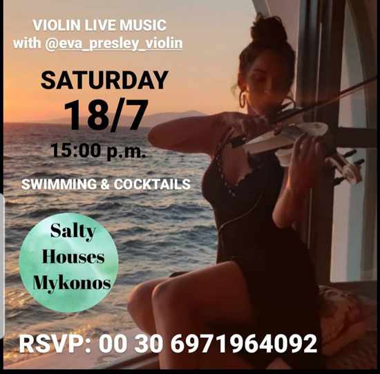 Salty Houses Mykonos presents Eva Presley on Saturday July 18