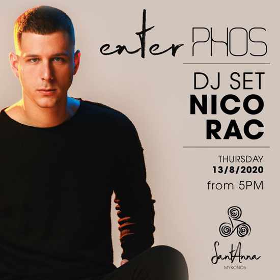 SantAnna Mykonos presents Nico Rac on August 13