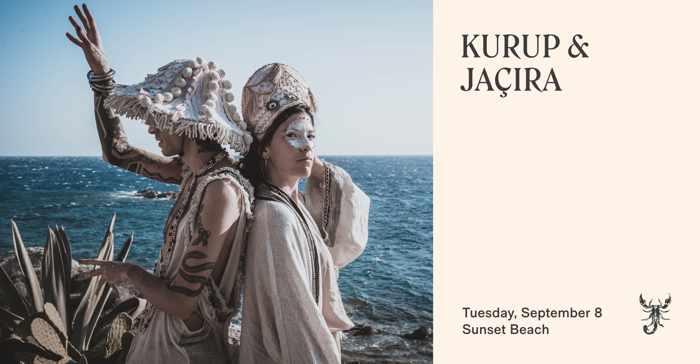 Scorpios Mykonos September 8 Sunset Ritual with Kurup and Jacira