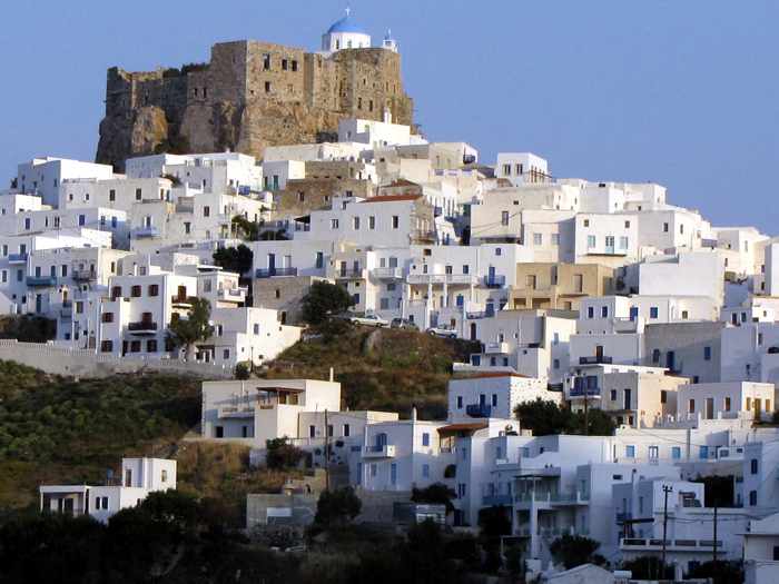 Chora and the castle on Astypalia island 