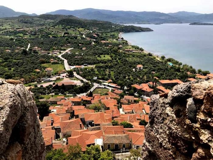 view from the Castle of Molyvos on Lesvos island