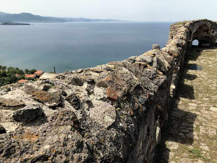 view from the Castle of Molyvos on Lesvos island