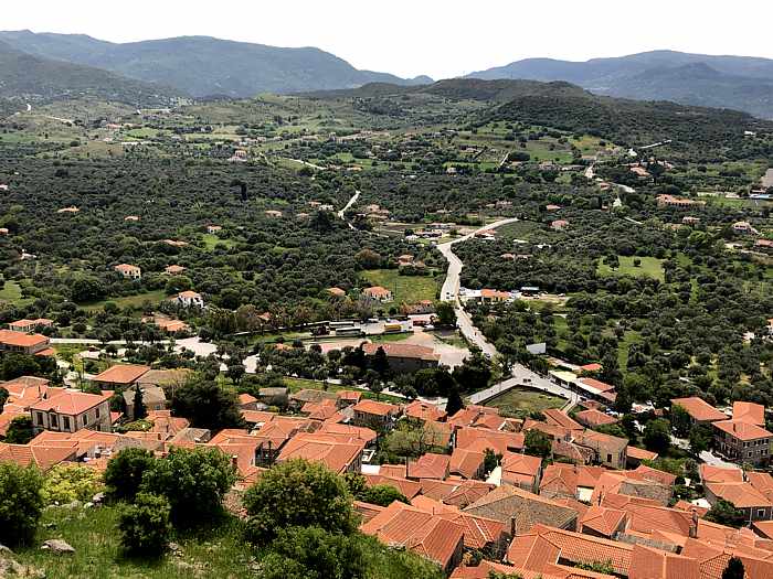 view from the Castle of Molyvos on Lesvos island