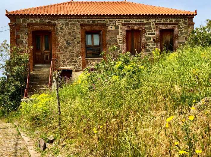 a derelict mansion in Molyvos town on Lesvos island