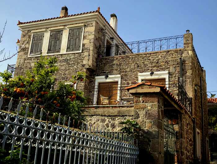 a mansion in Molyvos town on Lesvos island