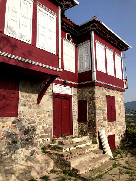 Municipal art gallery building in Molyvos on Lesvos island