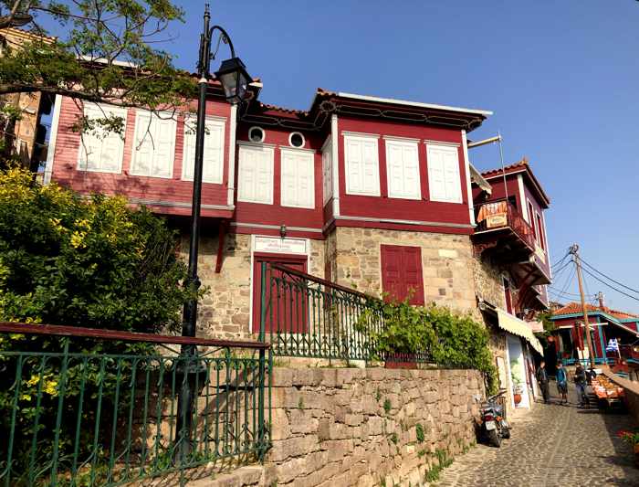 Municipal art gallery building in Molyvos on Lesvos island