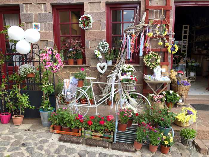 a flower shop in Molyvos town on Lesvos island