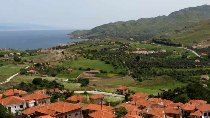 view from the Castle of Molyvos on Lesvos island