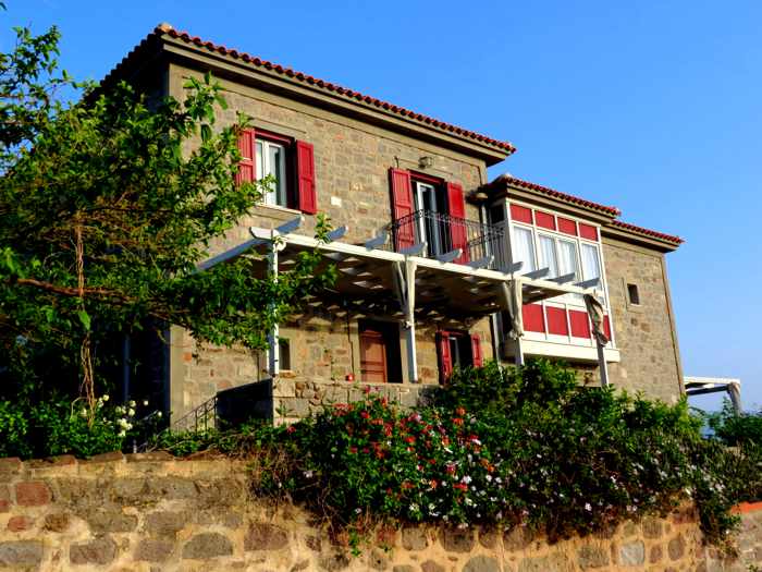 a mansion in Molyvos town on Lesvos island