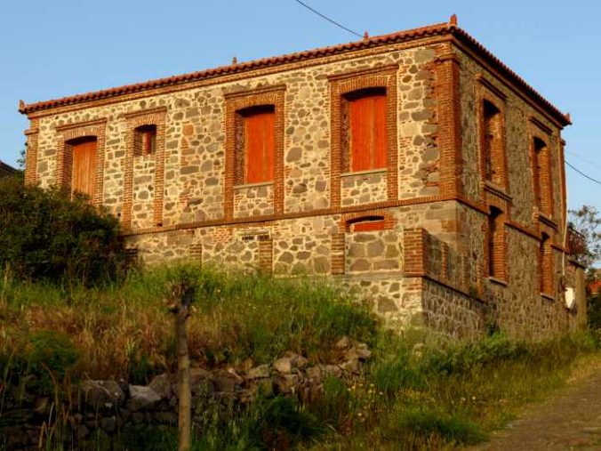 a derelict mansion in Molyvos town on Lesvos island