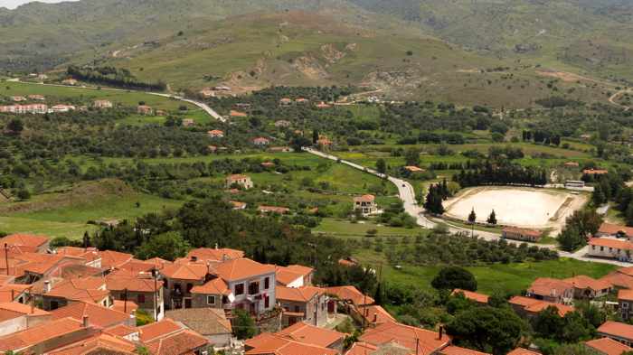 view from the Castle of Molyvos on Lesvos island