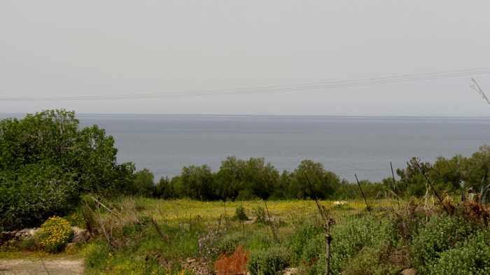 sea view from a hillside in Molyvos on Lesvos island