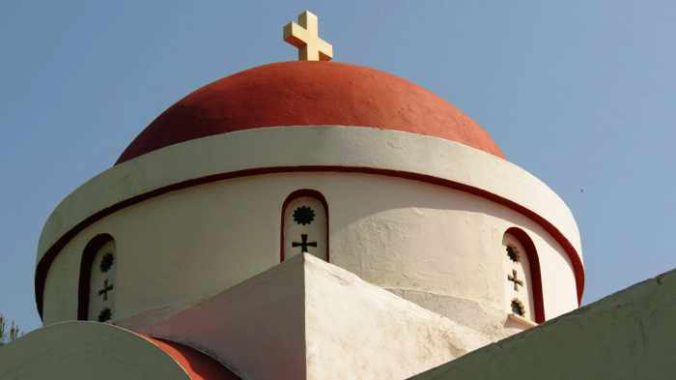 Agios Theoktisti Church in Molyvos on Lesvos island