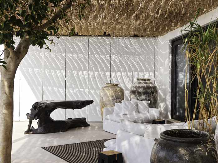 Panoptis Escape villas on Mykonos Honeymoon Retreat patio