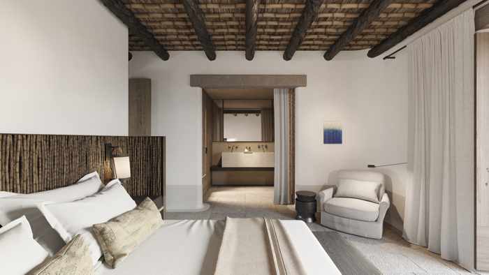 Kalesma Mykonos hotel villa bedroom area