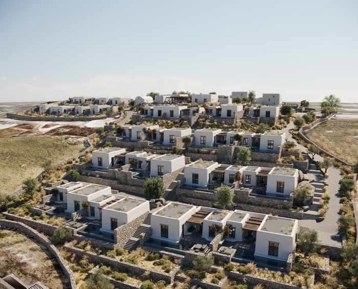 Aerial view of Kalesma Mykonos hotel