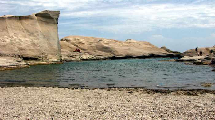 Sarakiniko beach on Milos island