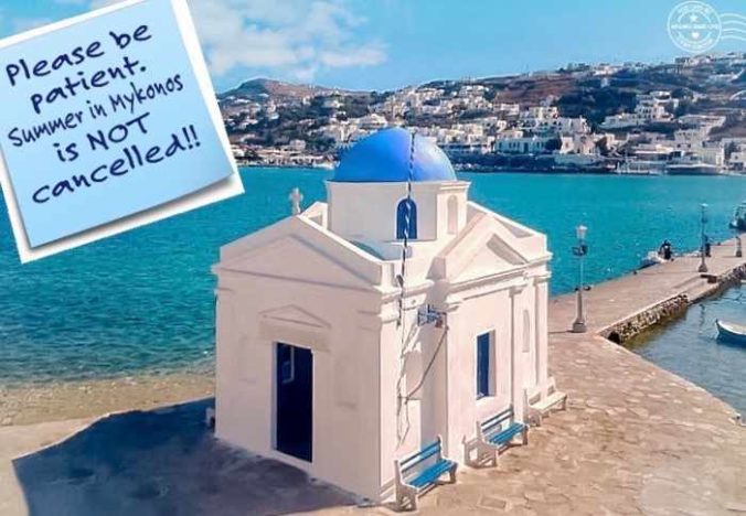 Mykonos stay safe see you soon post by Post Card ME Mykonos-Greece