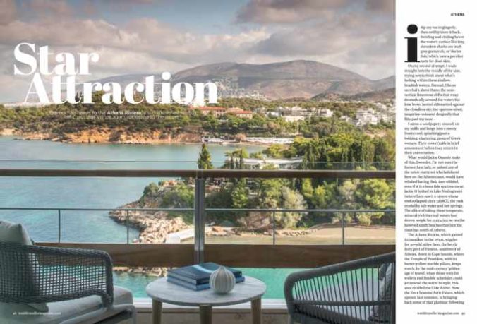 Athens Riviera article in the March 2020 issue of World Traveller magazine