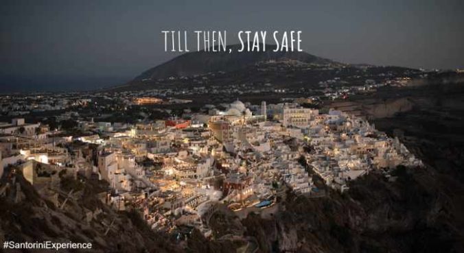 Till Then Stay Safe photo of Fira Santorini from the Facebook page for Santorini Experience