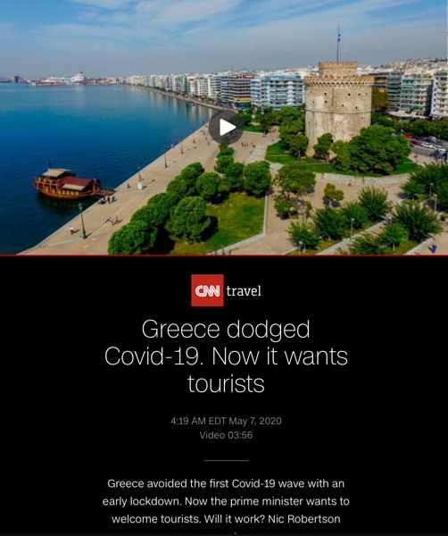 CNN Travel report on Greece plans for summer travel season