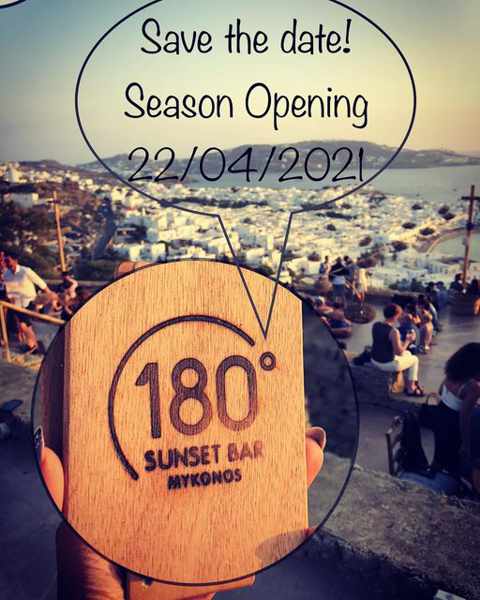 180 Sunset Bar Mykonos 2021 opening