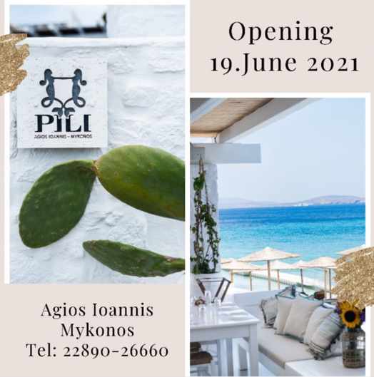 Pili restaurant on Mykonos