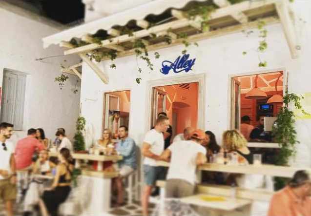 Alley cocktail bar in Mykonos Town seen in an image from its social media pages