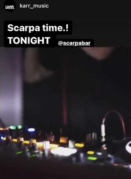 August 20 2021 DJ Karr at Scarpa Bar on Mykonos