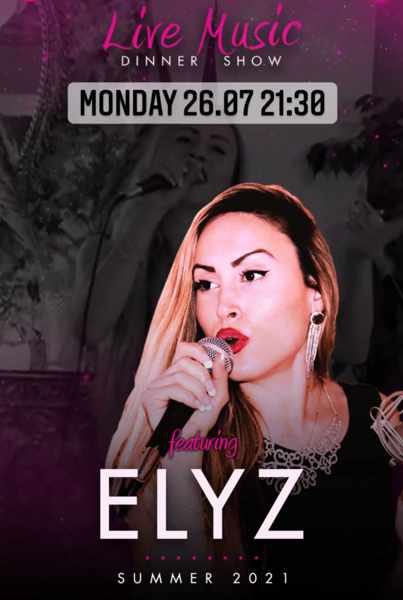 live music by Elyz at Pinky Beach Club on Mykonos