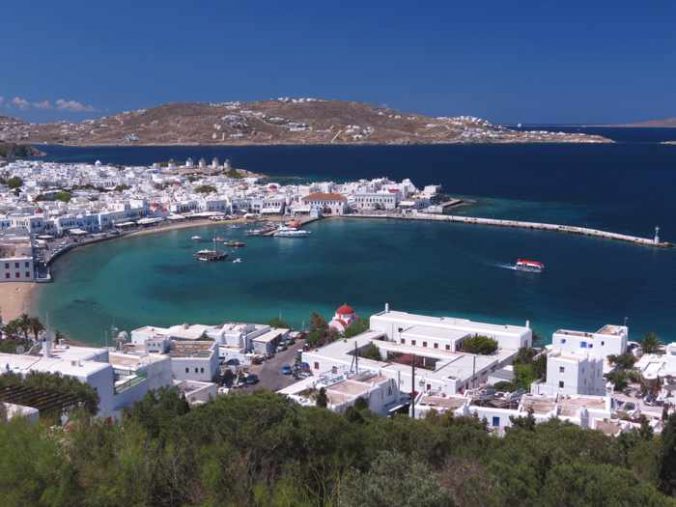 Mykonos Town and the town harbour