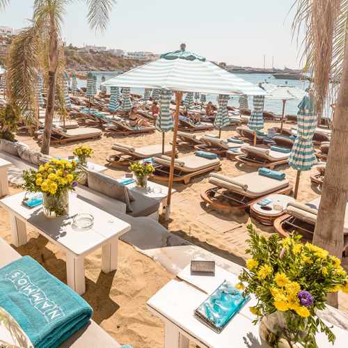 Nammos beach club on Mykonos