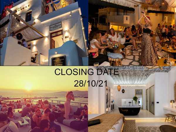 October 28 2021 season closing announcement for The Town House Mykonos