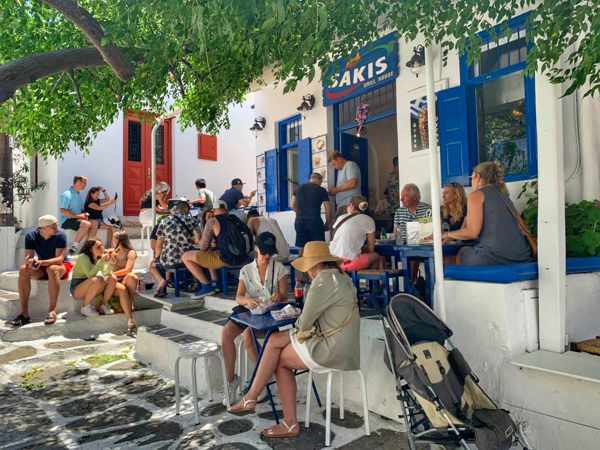 Sakis Grill House Mykonos seen in an image from the restaurants social media pages