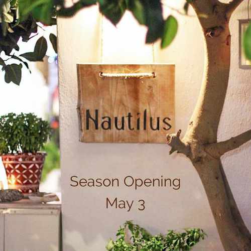 2021 opening announcement for Nautilus restaurant on Mykonos