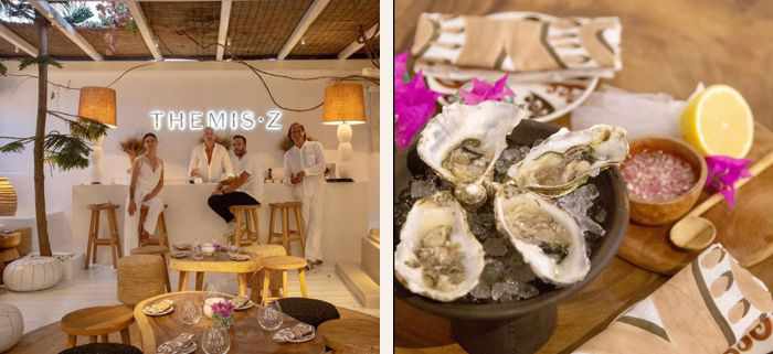 Oyster Bar Evenings at Themis Z shop in Mykonos